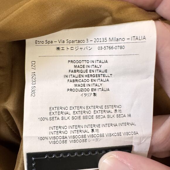 Etro Yellow Floral Silk Blend Ruched Mini Dress Size 42 NWT Italy Romantic - Picture 12 of 12